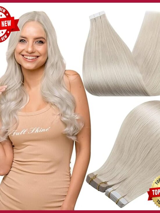 22 Inch Remy Human Hair Tape In Extensions 50g Silky Straight 20 Pieces main image 6